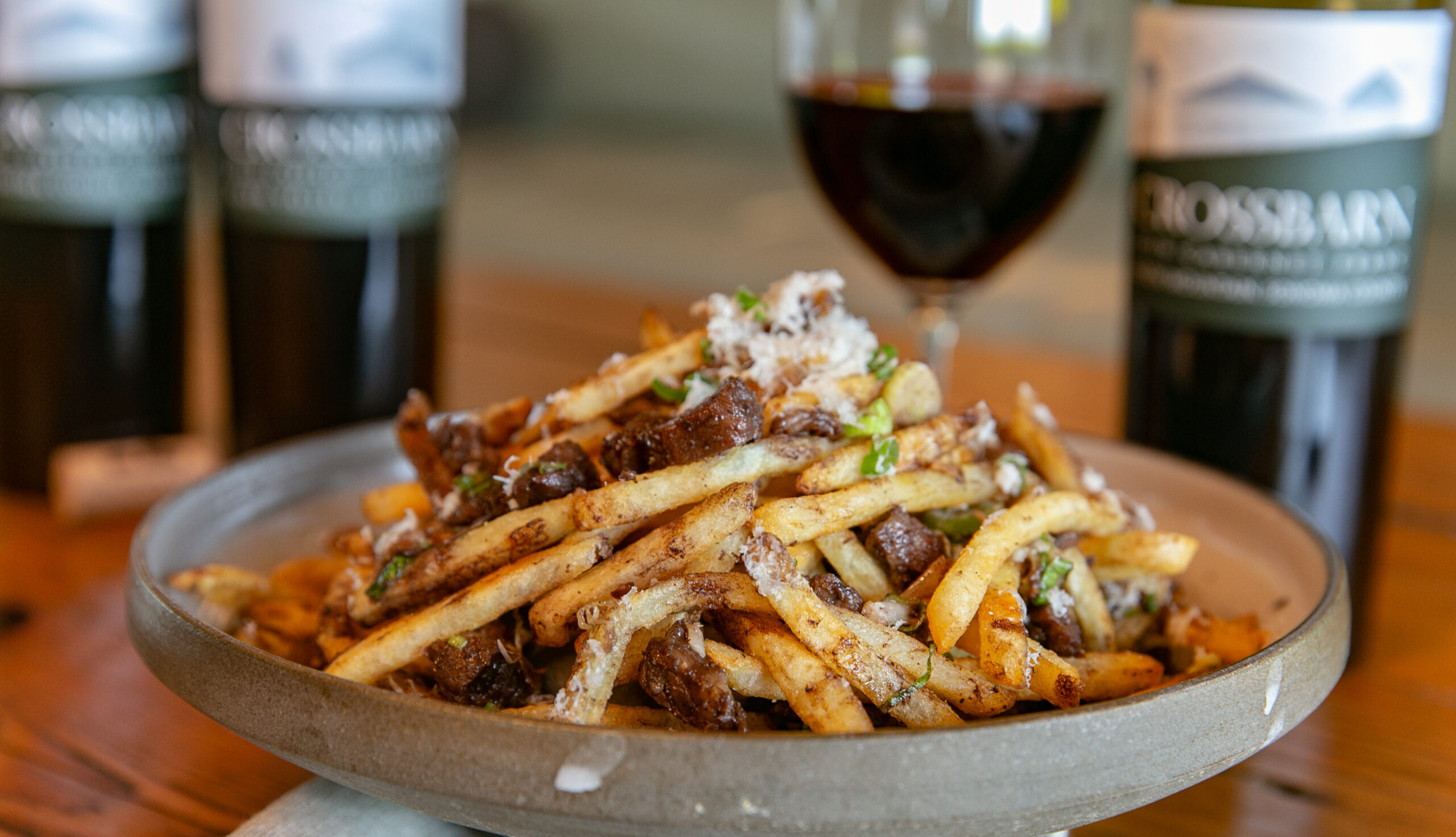 Crossbarn Red Wine Braised Short Rib Poutine Crossbarn Winery